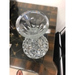 C# Waterford Crystal flower vase  5 1/2” across bottom  9” tall 