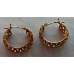 E#002 Ladies 14k Y Gold Hoop Earrings 2.3dwt $92.00