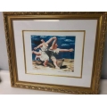 A# Pablo Picasso Title: two women running on the beach Offset lithograph $275.00