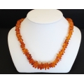 PN#16 18" orange coral stone necklace gold plated clasp (4 available) $40.00 each