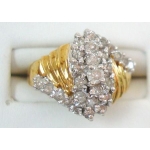 R#046 LADIES 14K Y/GOLD FASHION DIAMOND RING (1.00ct) 